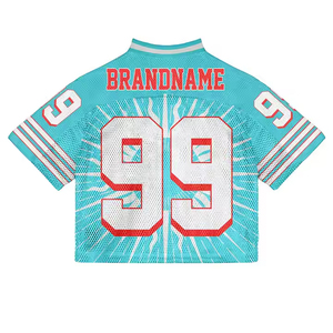 Maillot personnalisé de football américain Streetwear rétro Crop impression par sublimation maille maillot de football américain - Product Image 2