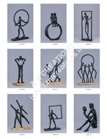 Figurine de chien assis en aluminium, style pop art, faite à la main, décoration d'intérieur, statue avec taille personnalisable, design écologique et artistique