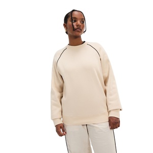 Jersey de lana de algodón con logotipo personalizado de estilo callejero para mujer, sudadera lisa en blanco de gran tamaño, Sudadera con capucha con bolsillos - Product Image 1