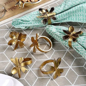 Servilleteros florales hechos a mano finos, soportes de diseño intrincado para mejorar las presentaciones de mesa en eventos solo a precios al por mayor - Product Image 3