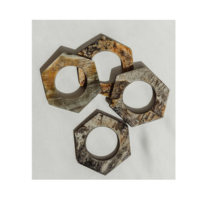 Vente chaude corne de buffle rond de serviette accessoires de Table à manger ensemble d'anneaux de tissu à manger pour porte-anneau de serviette de Restaurant - Product Image 4