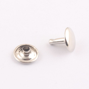 Rivet double capuchon en laiton de 12 mm pour sac en cuir et attache de lanière - Product Image 1