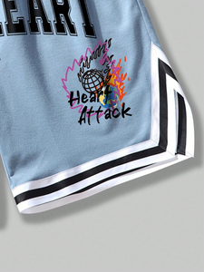 กางเกงขาสั้นโลโก้สุดเท่สำหรับผู้ชาย สตรีทแวร์สุดอินเทรนด์ ทรงลำลอง แห้งเร็ว สำหรับกิจกรรมประจำวันในฤดูร้อน - Product Image 4