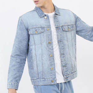 แจ็กเก็ตยีนส์ของผู้ชายผ้าฝ้าย100% ดีไซน์ตามสั่งสำหรับฤดูหนาว - Product Image 3