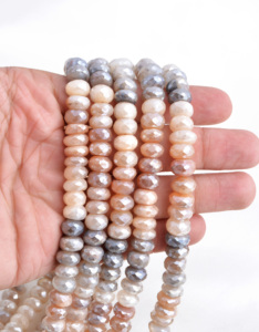 Cuentas Facetadas con Revestimiento Brillante de Piedra Lunar Multicolor, Piedra Preciosa Natural para la Elaboración de Joyería Fina - Product Image 4