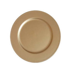 Plato de Presentación Biodegradable, Ecológico, Apto para Lavavajillas, para Hoteles, Restaurantes, Bodas, Servicio de Alimentos, en Color Dorado - Product Image 1