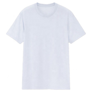 เสื้อยืดแขนสั้นผู้ชายไซส์ใหญ่ คอตตอน 100% สีขาวล้วน ทรงเข้ารูป ยูนิเซ็กซ์ ราคาถูก ปี 2026 รับสกรีนโลโก้ตามแบบ - Product Image 1