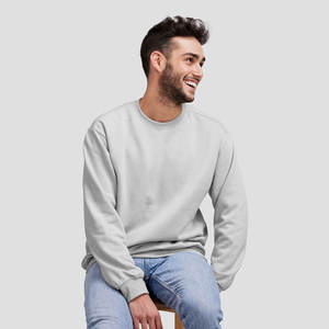 Jersey liso de algodón 100% de mezcla pesada para hombre, sudadera holgada informal de alta calidad - Product Image 3