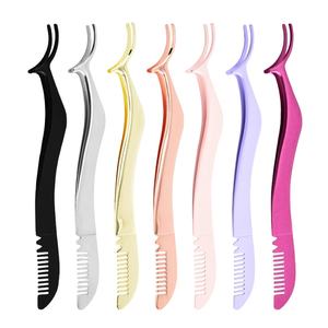 Pince à cils inclinée Durable antistatique de précision en acier inoxydable professionnelle de haute qualité - Product Image 1