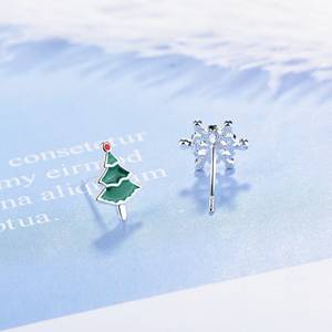 Orecchini a lobo in argento Sterling stile Vintage di Natale con diamanti include Box-C12 regalo - Product Image 5