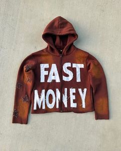 Sweat à capuche vintage unisexe avec logo personnalisé du fabricant, survêtement 3D en coton épais délavé et brodé au soleil - Product Image 3