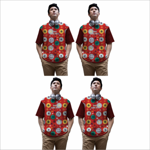 T-shirt à manches courtes et col rond en coton mélangé avec logo personnalisé pour hommes, haut décontracté pour la mode de rue - Product Image 5