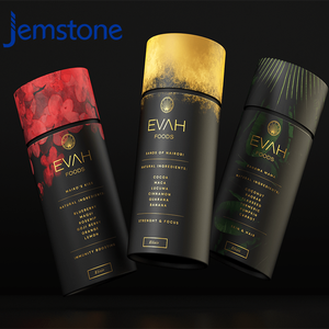 Tube cylindrique en kraft recyclé, capsule, complément de collagène, poudre de protéines, emballage en carton de haute qualité pour les aliments, boîtes en papier - Product Image 1