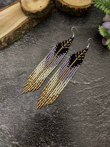 Boucles d'oreilles en perles faites à la main Bijoux de bal de Bohême - Product Image 5