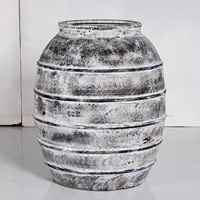 Pot de fleur avec Texture océan Vase à fleurs de haute qualité Jardinière rustique pour jardin Décor à la maison Résine ronde créative