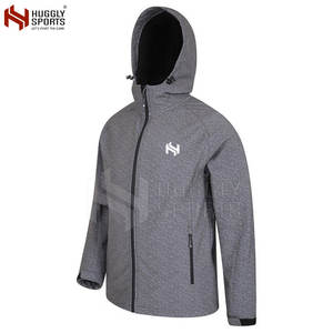 Chaqueta cortavientos con capucha de diseño personalizado para hombre, ropa de calle de color sólido para invierno - Product Image 2