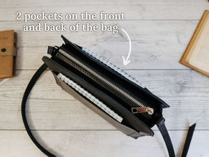 Bolso bandolera Estilo Vintage, bandolera de cuero de diseño minimalista, unisex, impermeable, informal, pequeño, a la moda, para mujer - Product Image 4