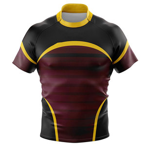 Maillot de rugby personnalisé de bonne qualité 100% maillot de rugby en polyester uniforme de rugby avec logo d'équipe personnalisé - Product Image 1