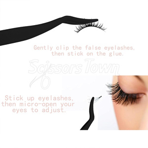 Pince à cils avec logo personnalisé et pointe inclinée ultra précise pour extensions de cils - Product Image 4