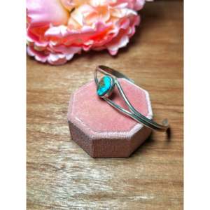 Royston Turquoise & Sterling <b>Silver</b> <b>Cuff</b> <b>Bracelet</b> Navajo Handmade Cultural Collectible Jewelry - Product Image 3