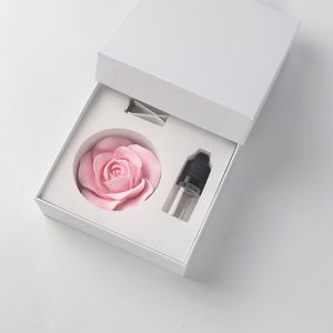 Ароматизатор для автомобиля из керамики ручной работы в форме розы, с эфирными маслами, для вентиляционного отверстия, гипсовый диффузор - Product Image 5