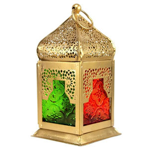 Handcrafted Moroccan Decorative Iron Metal Glass Hanging <b>Lantern</b> for Indoor and Outdoor <b>Christmas</b> Decorations Tabletop Use - Product Image 5