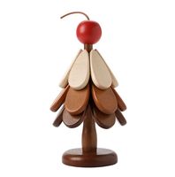 Ensemble de dessous-de-plat en bois créatifs pour Noël, directement de l'usine, avec support et décorations étoiles pour plats chauds et table de fêtes