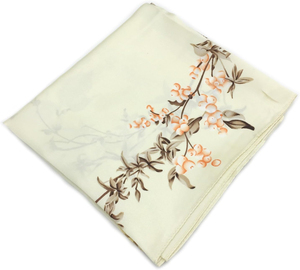 Wholesale High Quality Customizable Floral <b>Square</b> <b>Scarf</b> New Design Gray Bandana Printed 100% <b>Silk</b> Head Cover for Outdoor Scenes - Product Image 2