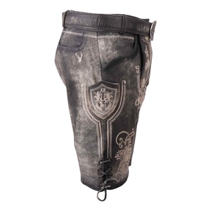 Pantalones de cuero Trachten Antik para hombre, al por mayor, transpirables, con botones, cortavientos, estilo urbano, de piel de vacuno y ante, bávaros, cortos - Product Image 6