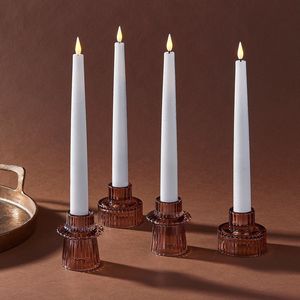 Bougeoir décoratif en verre pour pièce maîtresse de décoration intérieure avec un design élégant adapté à la table à manger - Product Image 6