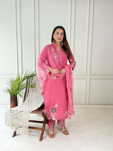 Premium Roman Silk Suit for Women Ethnic Fashion Outfit in Wedding Traditional Roman Style Party Festive & Office Wear - Product Image 5