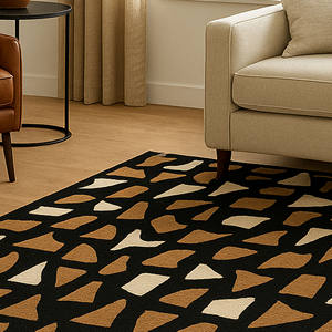 Alfombra de lana hecha a mano personalizada, Color sólido, Reversible, para mascotas, alfombra con mechones a mano, sala de estar, uso doméstico, venta al por mayor - Product Image 4