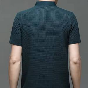 Camiseta de Alta Calidad, Mezcla de Spandex/Algodón, Lisa, Teñida, Transpirable, de Secado Rápido, Antiarrugas, Manga Corta, Corte Regular, con Logotipo - Product Image 4