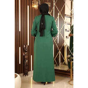 Robe décontractée à fermeture éclair émeraude 100% polyester Mega Merchant-88077 - Product Image 5