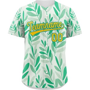 Camiseta de Béisbol al por Mayor con Estampado Gráfico a Todo Color, Transpirable, de Poliéster, con Botones, Ropa Deportiva, Producción Personalizada por Sublimación - Product Image 4