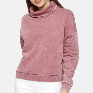 Ropa de mujer sudadera Streetwear de gran tamaño bordado impreso cuello redondo lavado personalizado algodón cuello redondo sudaderas con capucha 2025 - Product Image 5