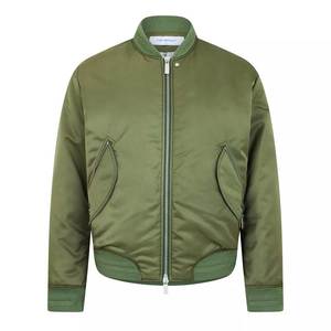 Custom Logo OEM Autumn Workwear <b>Fabric</b> Loose Fashion Brown Black Short <b>Retro</b> Outwear Vintage Bomber Jackets for Men - Product Image 1