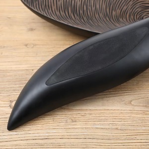 Bandeja de servicio negra de estilo antiguo con diseño elegante, perfecta para Decoración de mesa para el hogar, presentación de cocina y comedor - Product Image 2