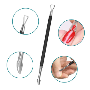 MORGANS INDUSTRIES Luxury Mirror Polished Stainless Steel Dual-End Reusable Cuticle <b>Nail</b> Pusher Professional <b>Nail</b> Care <b>Tools</b> - Product Image 2