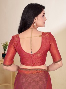 Sari superventas de calidad superior para ropa de fiesta regular Ropa étnica exclusiva de moda para indio pakistaní con borde elegante - Product Image 6