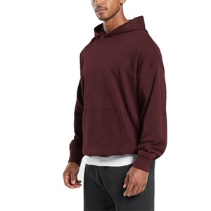 Sudadera con capucha de gran tamaño para hombre con logotipo bordado personalizado, ropa de calle, Sudadera con capucha lisa de alta calidad 2026 - Product Image 2