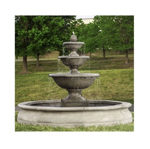 Elegant Marble Garden <b>Fountain</b> with Three Tier Design <b>for</b> Courtyard Villa Patio Resort Entrance and <b>Outdoor</b> Heritage Decoration - Product Image 6