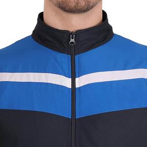 ชุดออกกำลังกายผ้าฝ้ายขนแกะสำหรับผู้ชายชุดวอร์มฟิตเนสสีน้ำเงินโลโก้ออกแบบได้ตามต้องการ - Product Image 6