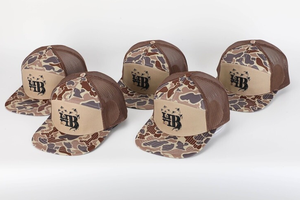 Sombrero de camuflaje HB algodón 7 paneles personalizado al por mayor Snapback estructurado camuflaje caza malla camionero al aire libre logotipo bordado personalizado - Product Image 5