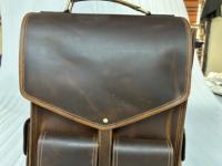 Sac à dos pour ordinateur portable en cuir de qualité supérieure, souple, avec fermeture éclair intérieure, logo personnalisable, imperméable, pour usage quotidien