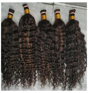 Prix de gros Mèches de cheveux indiens bruts Extensions de cheveux vierges non traités Remy cuticules alignées dans une couleur naturelle - Product Image 6
