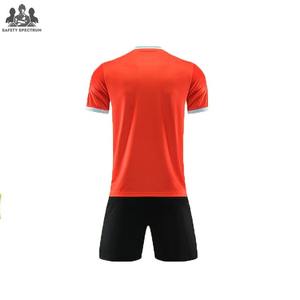 Uniforme de Fútbol de Manga Corta con Cuello en V, 100% Poliéster, Transpirable, de Secado Rápido y Ligero para Hombres Adultos, Diseño OEM, Colores Personalizados - Product Image 3