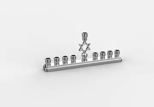 Vente en gros de candélabres en alliage métallique pour décoration intérieure Hanukkah Bougeoir menorah en métal par décor impex - Product Image 5