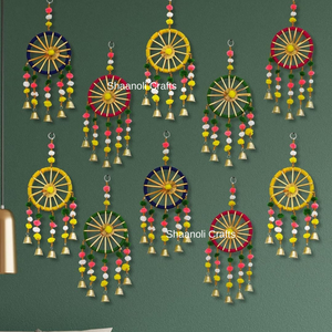 Handcrafted Wool Wool Blend Hanging <b>Ornaments</b> for Diwali Festival <b>Wedding</b> Decor-Eco-Friendly Lightweight Wall Hanging Rajasthan - Product Image 4