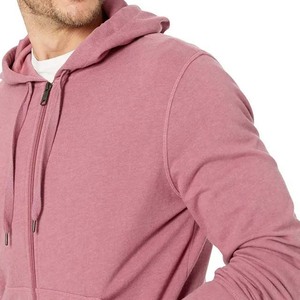 Venta al por mayor 2025 Ropa de invierno Fabricación Zip up Hombres Personalizado 300Gsm Blanco 100% Algodón Peso pesado Sudaderas con capucha de gran tamaño Básicos para hombres - Product Image 3